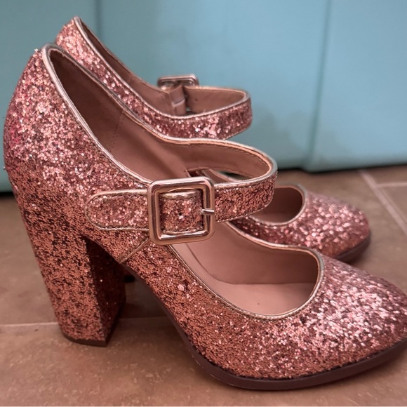 Mix No. 6 Shoes - Mix No. 6 Sparkling Pink/Rose Gold Heels